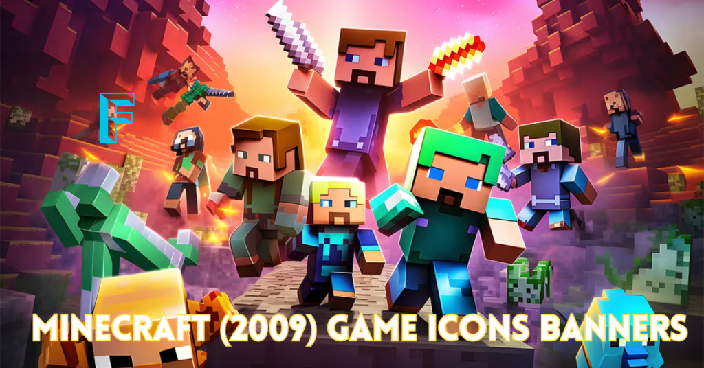 Minecraft (2009) game icons and banners